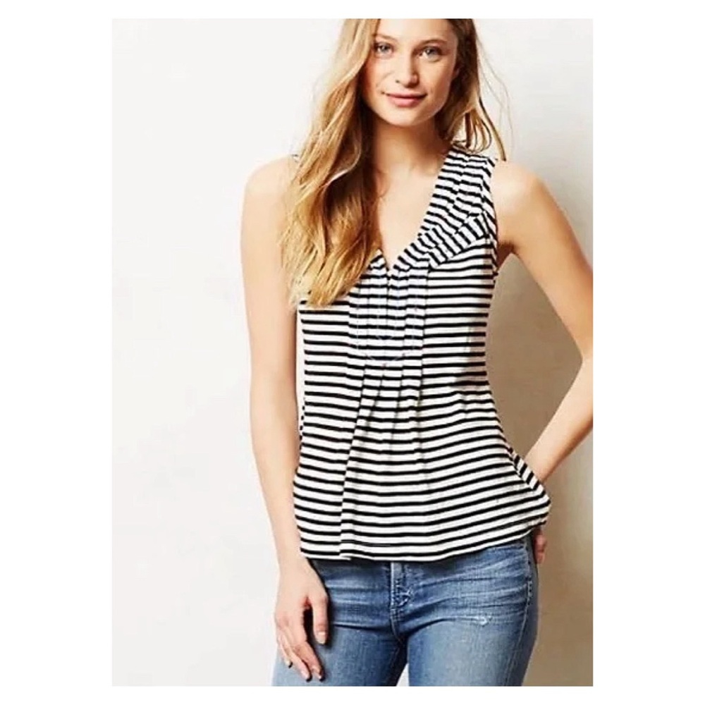 Anthropologie Postmark Pippi Stripe Sleeveless Top